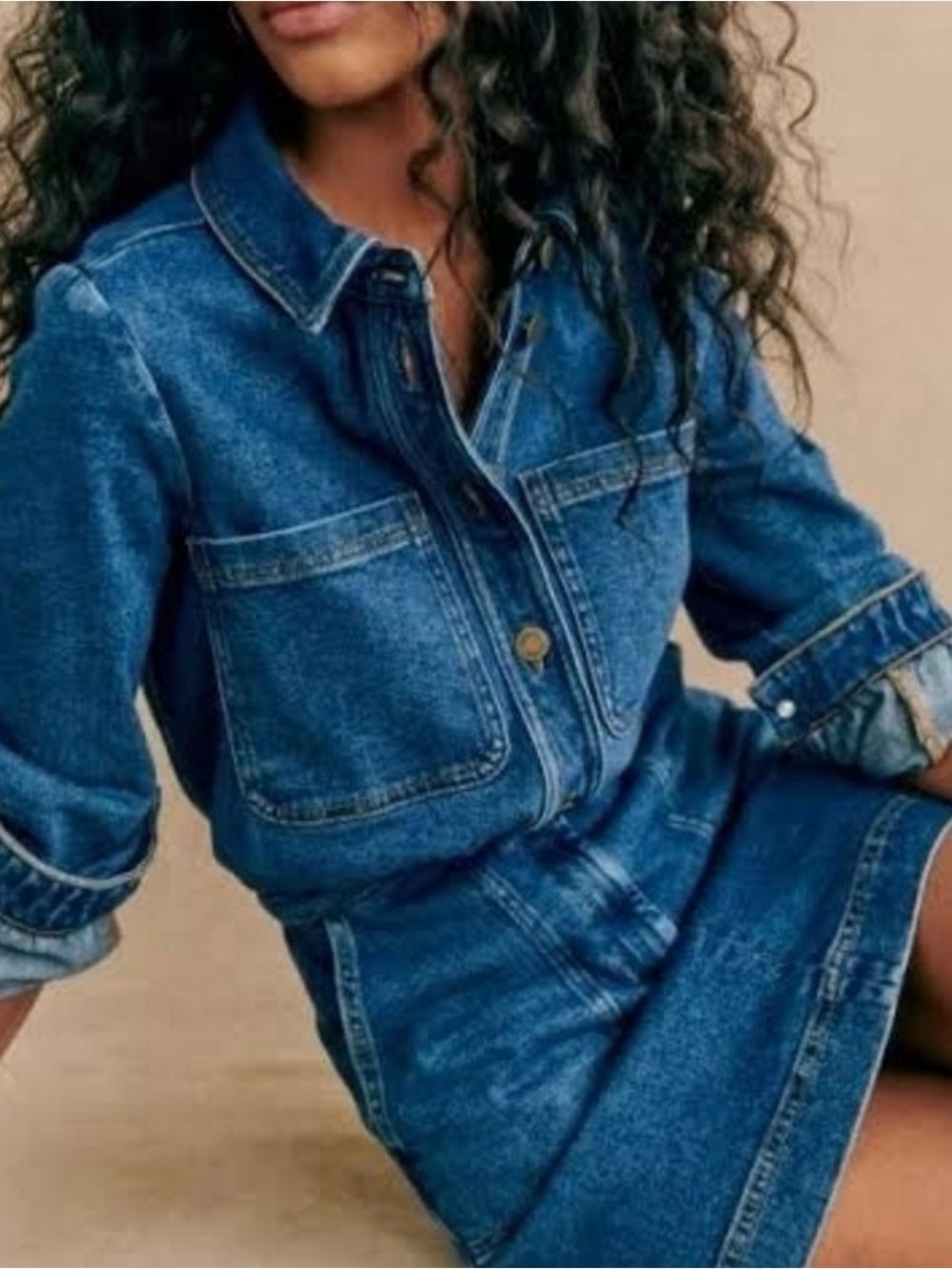 Shae Indigo Denim Shirt Dress